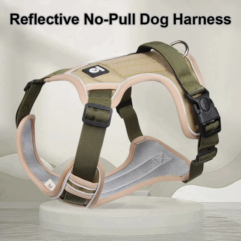 Tactical No-Pull Dog Harness Reflective Heavy Duty Oxford Cloth Waterproof Medium Large Breed 1005011889699344