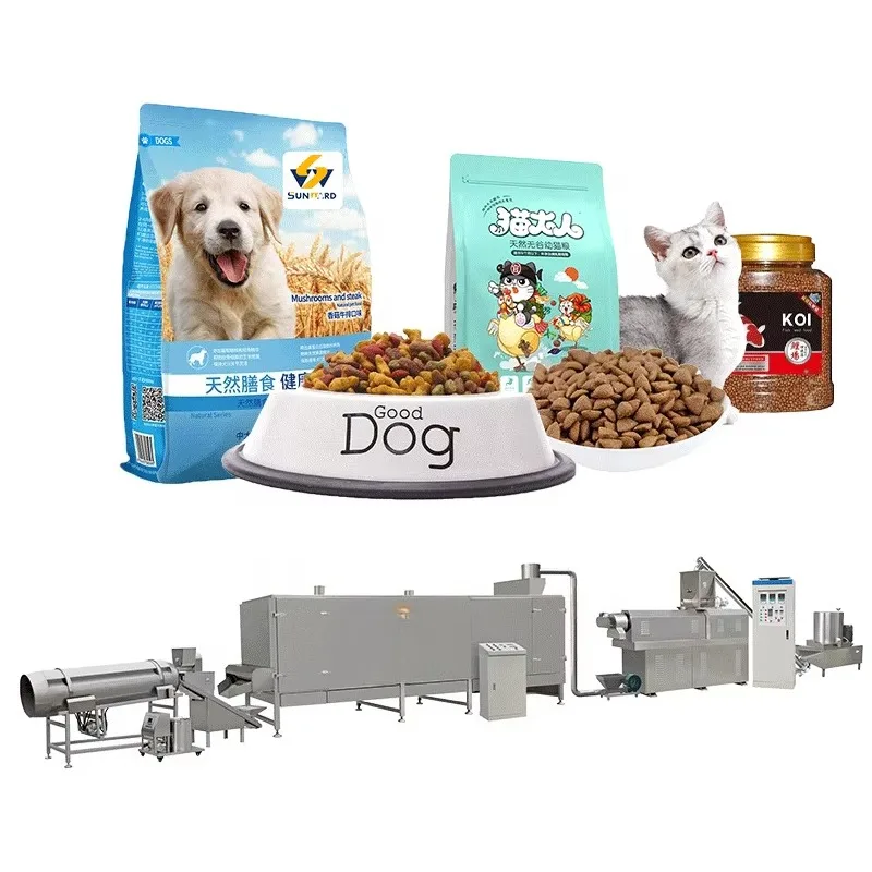 OME Dry Pet Food Making Machine Dog Cat Animal Feed Rabbit Feed Extruder Fish Feed Manufacturing 1005011891414469