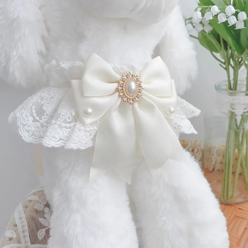 Fashion Adjustable Cat Lace Bow Bib Decorative Sweet Cat Collar Dress Up Adorable Dog Collar for 1005011892083204
