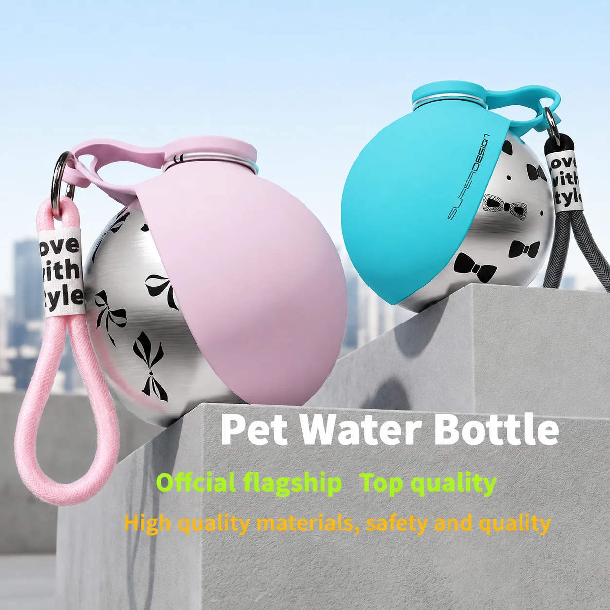 Portable Dog Water Bottle Leak-Proof Compact Small Dog & Cat Travel Stainless Steel 1005011898160295