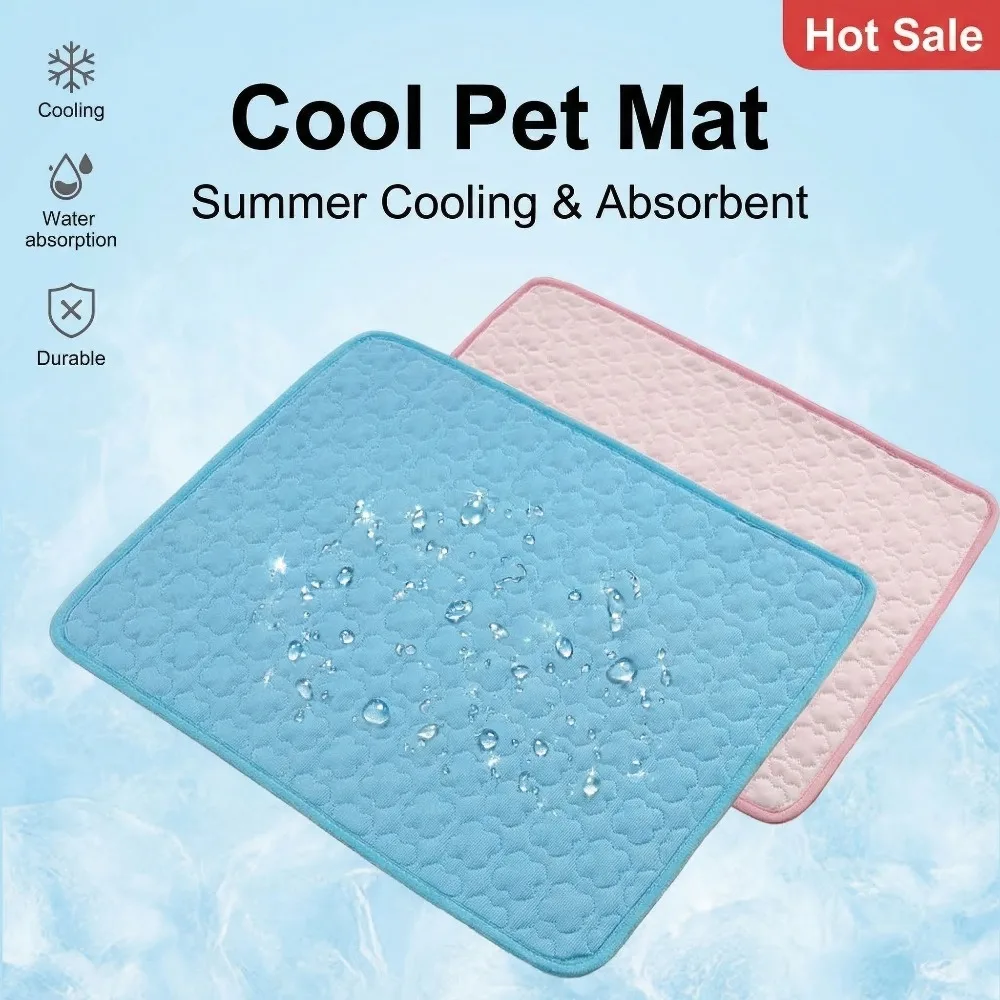 Dog Cooling Pad for Cats Rabbits Medium Large Dog Inner Curved Cool Fiber Pad Anti Slip Washable 1005011898391147