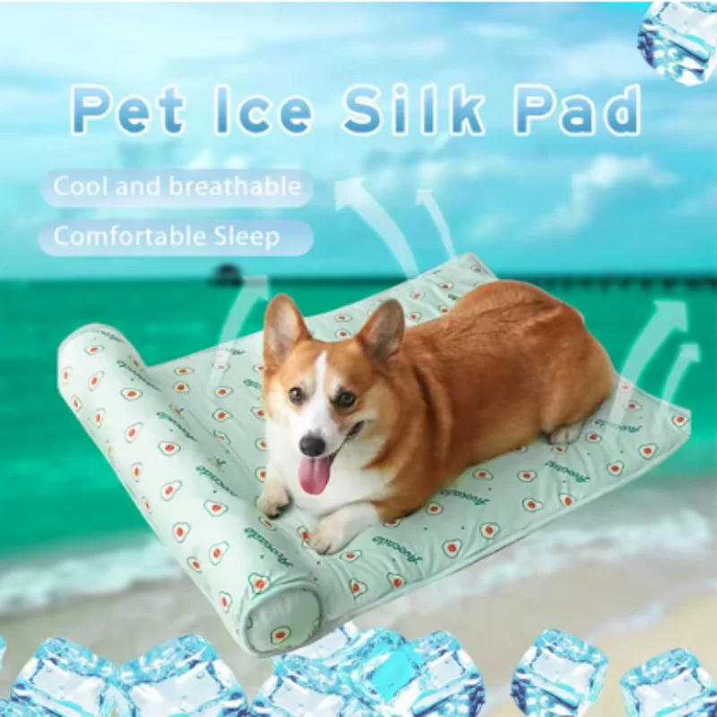 Summer Dog Cooling Mat Breathable Pet Ice Pads Washable Cat Blanket Sofa Small Animal Cold Bed 1005011899054578