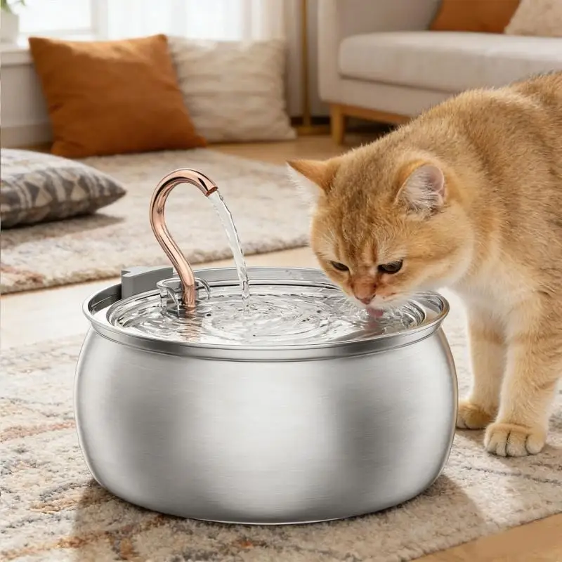 Cats Water Fountains Dogs Water Dispenser Big Capacity Super Mute Automatic Low Noise Waterer (4L) 1005011899166376