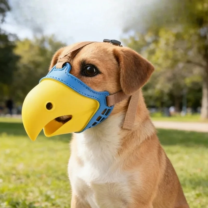 TPE Dog Mouth Cover Anti Bite Anti Barking Disorderly Eating Parrot Shaped Small 1005011901461521