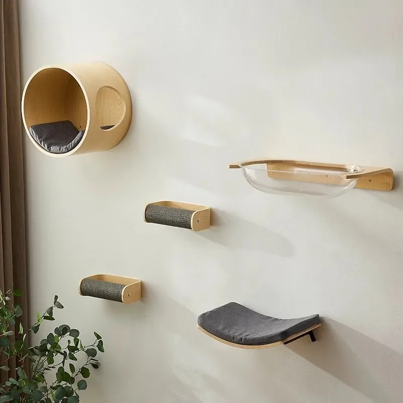 Wall-Mounted Cat Climbing Frame Stable and Sturdy Cats Bed Space Capsule Cat Hammock Breathable 1005011901755103