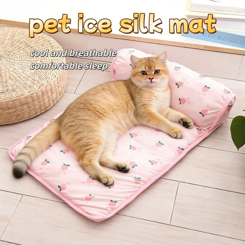 Summer Dog Cooling Mat Breathable Pet Ice Pads Washable Cat Blanket Sofa Small Animal Cold Bed 1005011903214019