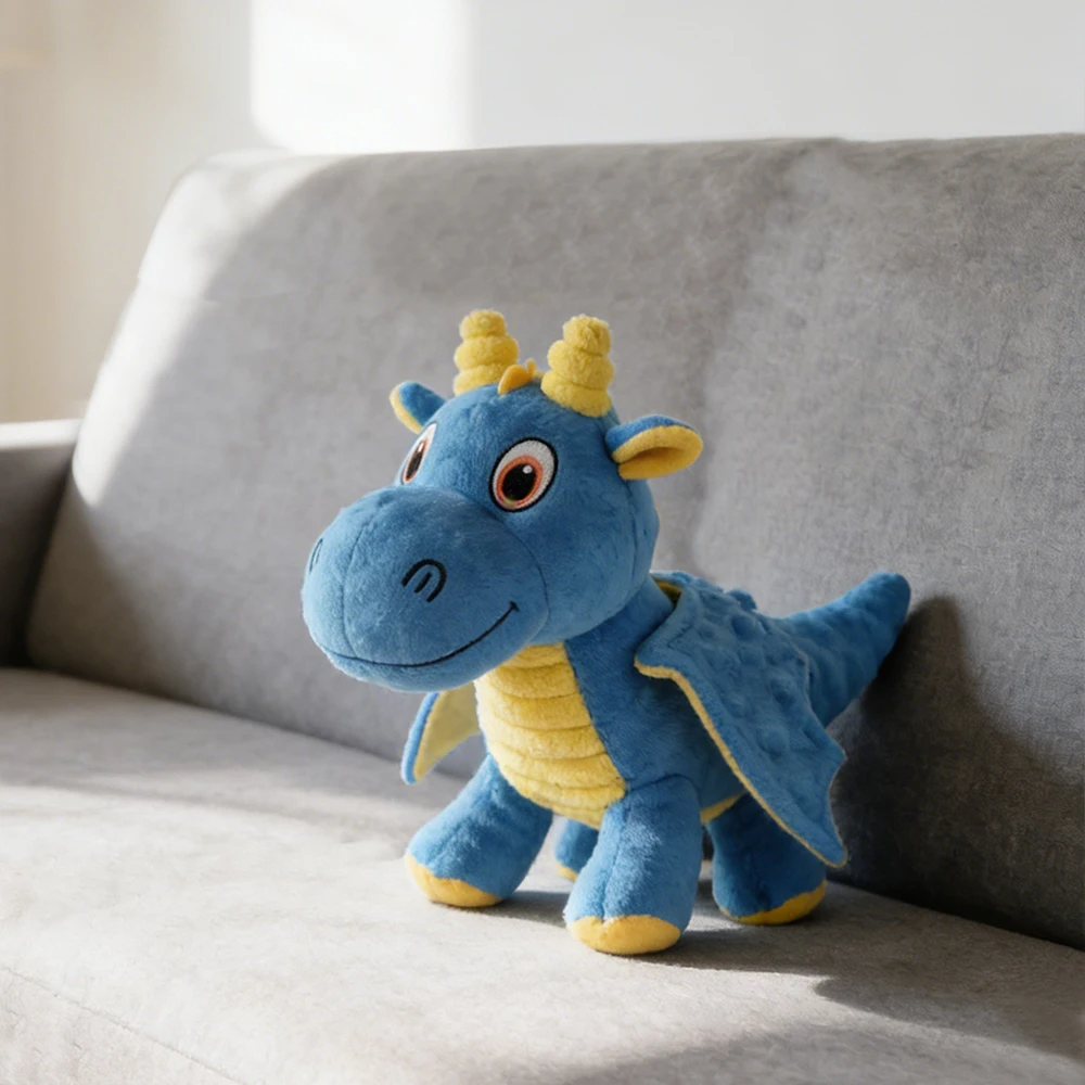 Double Layer Thickened Squeaky Dinosaur Dog Toy Chew Resistant Teething Toy for All Dogs Cats 1005011904030536