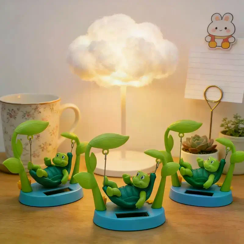 Funny Cute Cartoon Turtle Swing Car Decor Creative Solar Power Automotive Accessories Ornament 1005011905511807