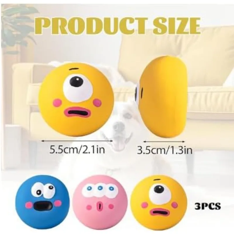 Pet Dog Sounding Toy with Cute Big Eyeball Design (3PCS) 1005011906588419