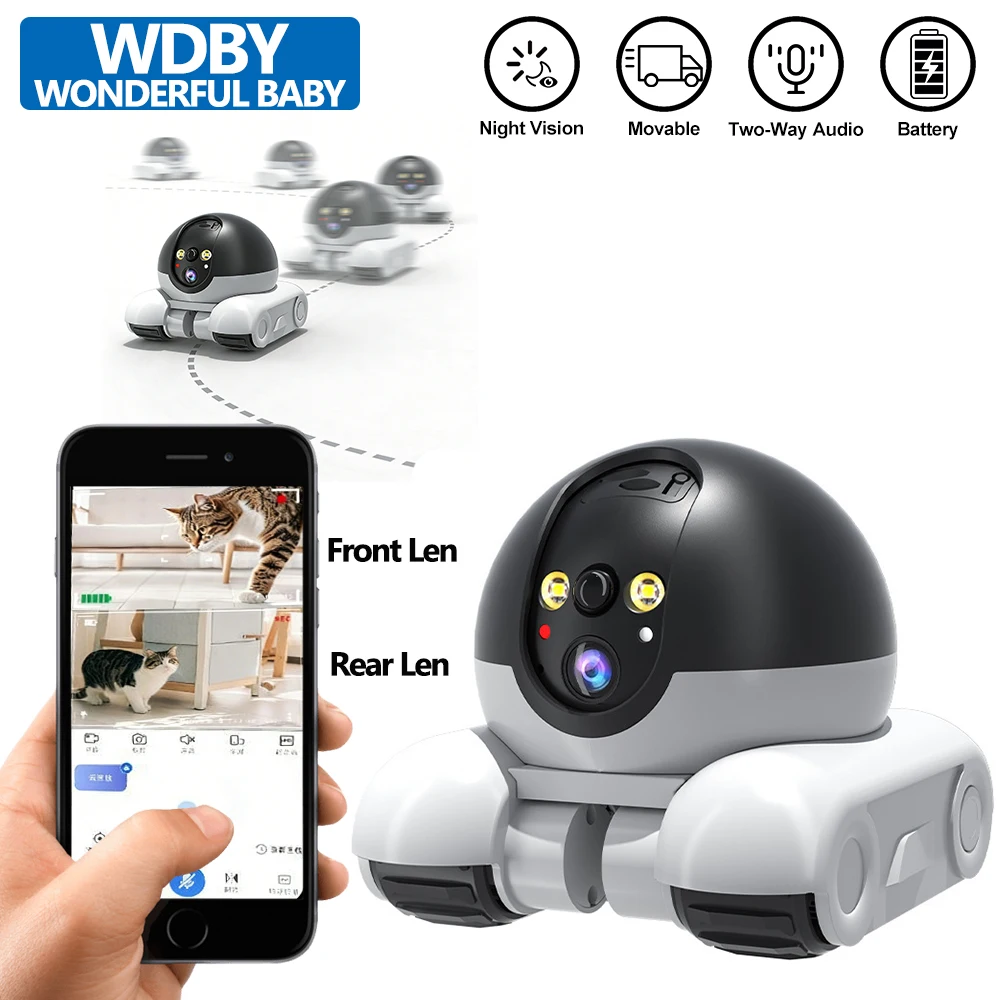2MP Mobile Baby Monitor Pet Monitoring Camera Smart Pet Toy Car Whole House Wireless Home Security 1005011906598919