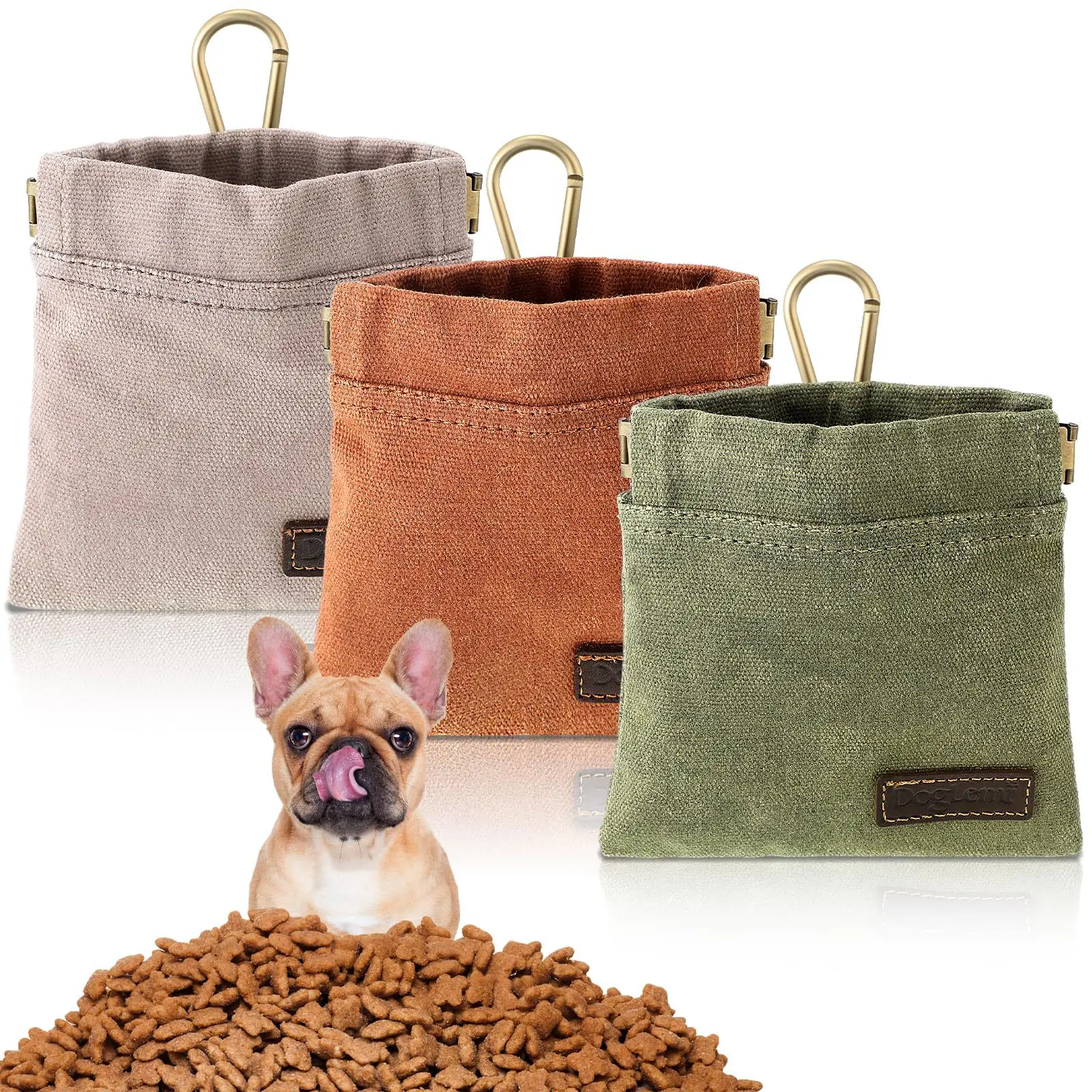 Outdoor Pet Dog Food Bag Portable Canvas Storage Walking Anti-Lost Snack Storage Bag 1005011907023187
