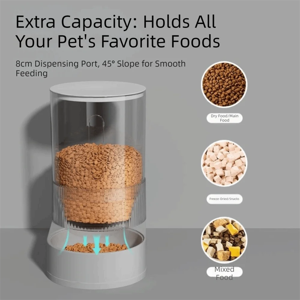Transparent Automatic Pet Feeder Large Capacity Spill Proof Water Dispenser Detachable Plastic Food 1005011908087750