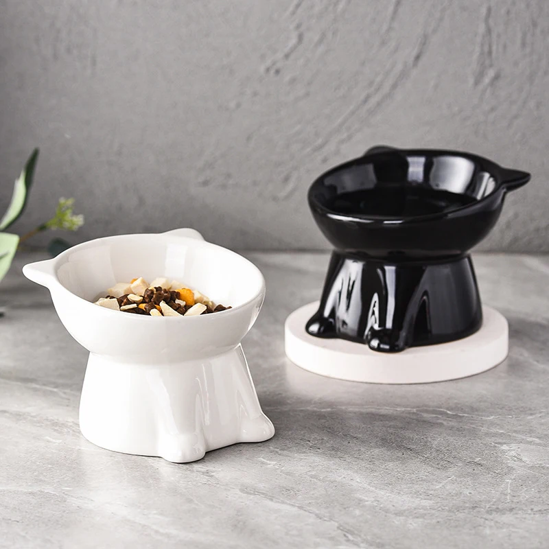 Black White Cat Bowl Pet Bowl Pet Supplies Cat Bowl Dog Bowl New Cat and Dog Universal Pet 1005011908252687