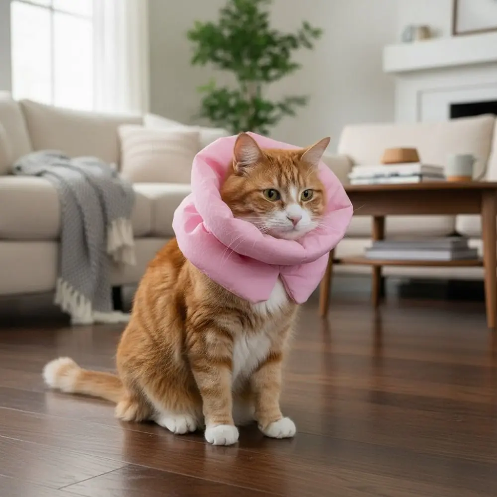 Waterproof Pet Elizabethan Collar Anti-Bite Breathable Cat Protection Collars Warm Adjustable Cat 1005011909411063