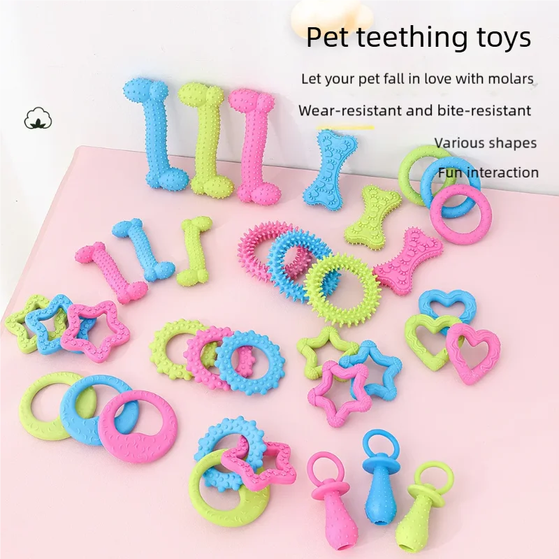 Pet Toys for Small Dogs Rubber Resistance to Bite Dog Toy Teeth Cleaning Chew Training Toys Pet 1005011909688242