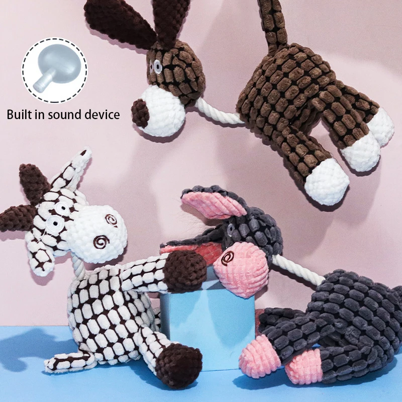 Soft Fluffy Squeaky Plush Pet Toy Funny Unzipped Interactive Companion Chew Teething Grinding Toy 1005011909745446
