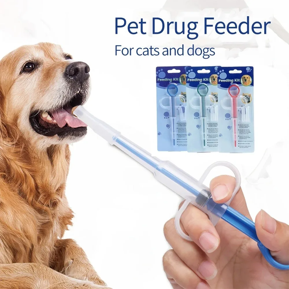 Pet Pills Applicator Cats Dogs Syringe Medicine Feeder Insect Repellent Supplies Can Clip and Water 1005011911349503
