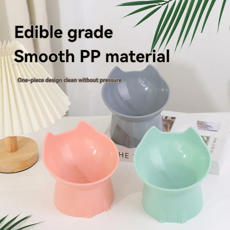 1/2 pcs Cat bowl with long ears and high feet bowl with cat and dog neck protection and 1005011912993305
