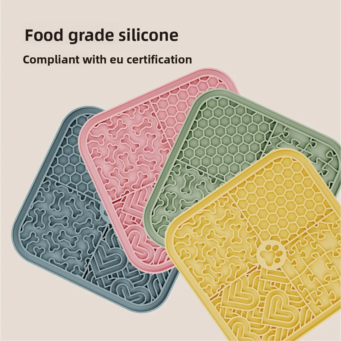 Silicone Pet Licking Mat for Dogs And Cats Slow Feeder Pad Anxiety Relief Bathing Grooming Pet 1005011913858281