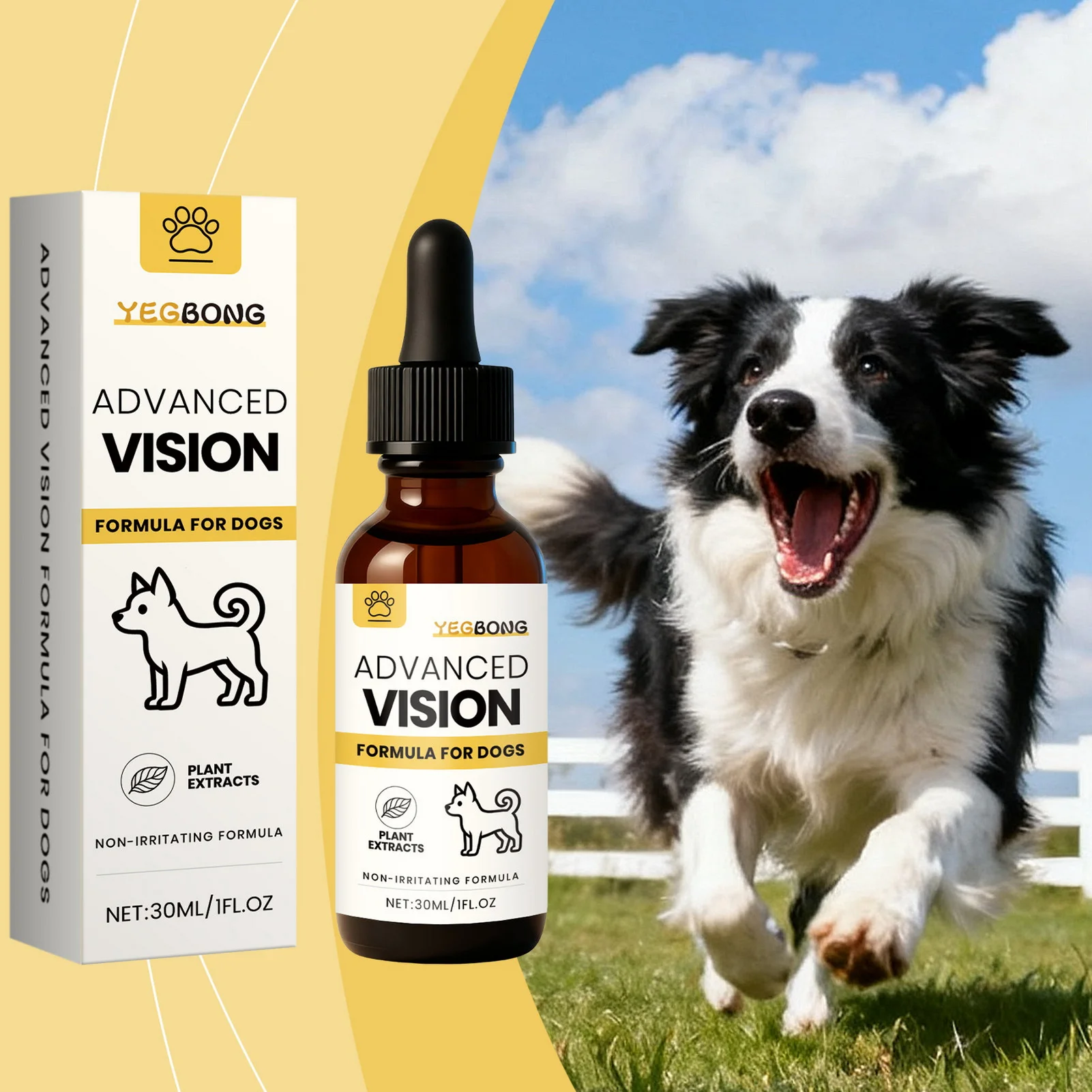 Pet Eye Cleaning Solution Pets Gentle Formula Quick Cleaning for Dogs and Small 1005011921043009