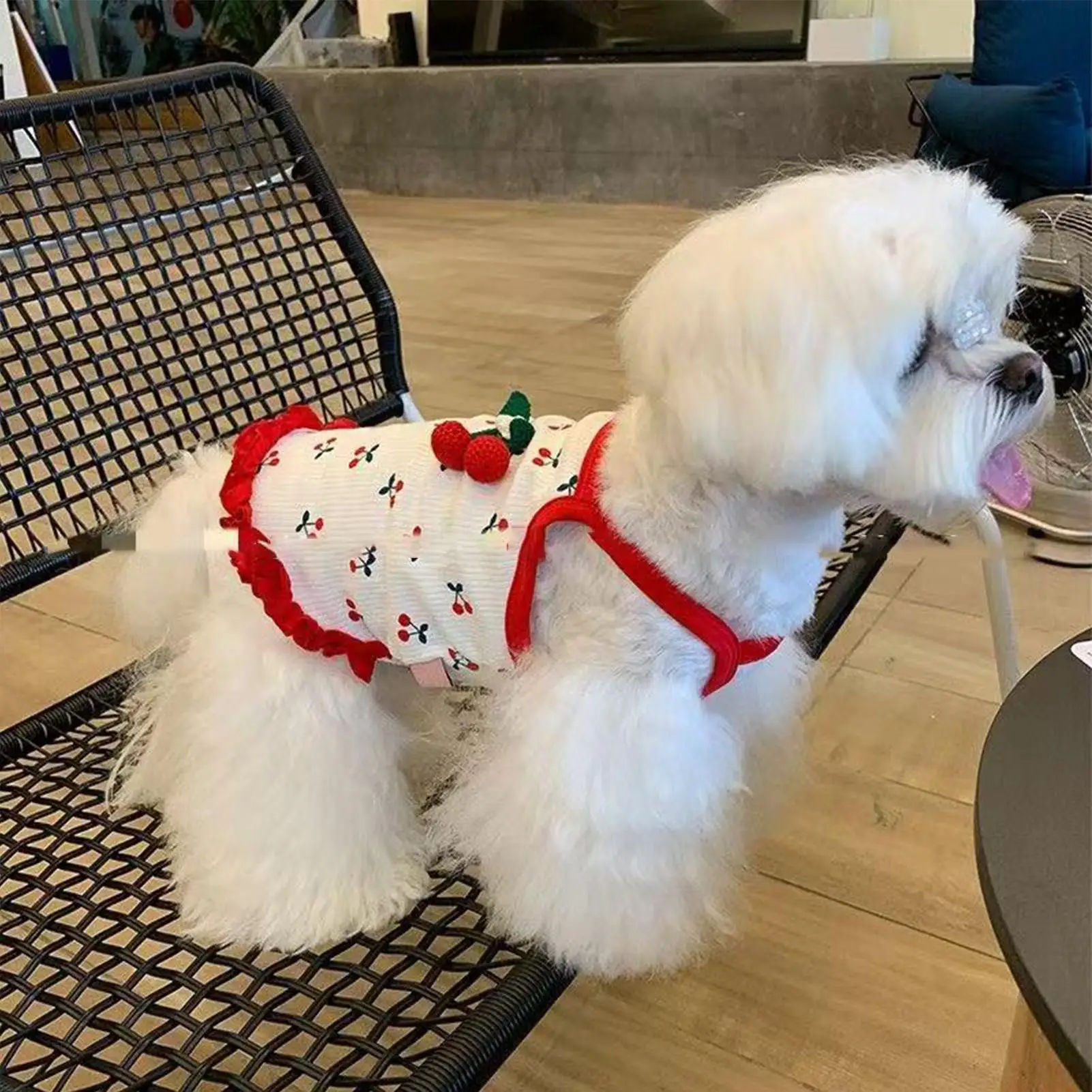Dog Vest Cute Cherry Clothing for Small Summer Cat Dog Vest Pet Clothes for Dog Breathable 1005011923151320
