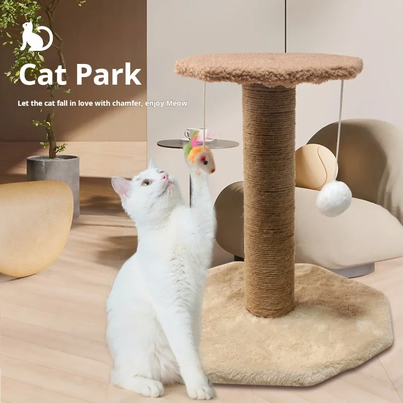 Dedicated Cat Tree for Cats, Featuring a Scratching Post Wrapped in Hemp Rope, Hanging Balls 1005011926752818