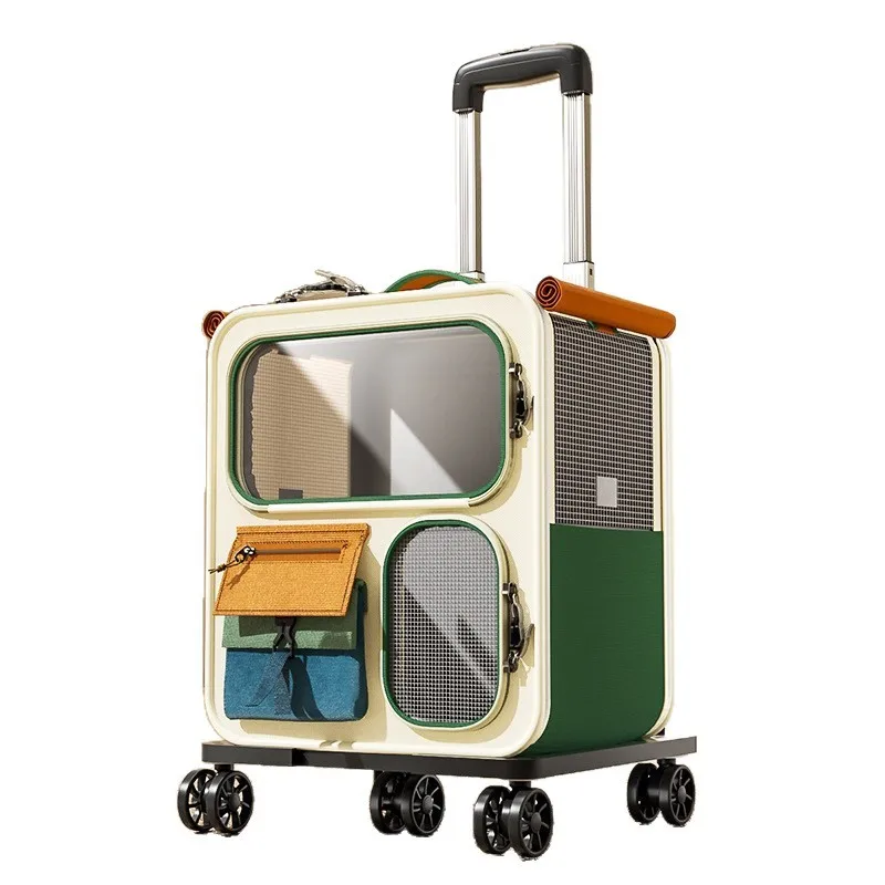 Cat Bag Out Large Capacity Suitcase Multi-Cat Pet Portable Cat Multi-Function Wheel Trolley Case 1005011927741637