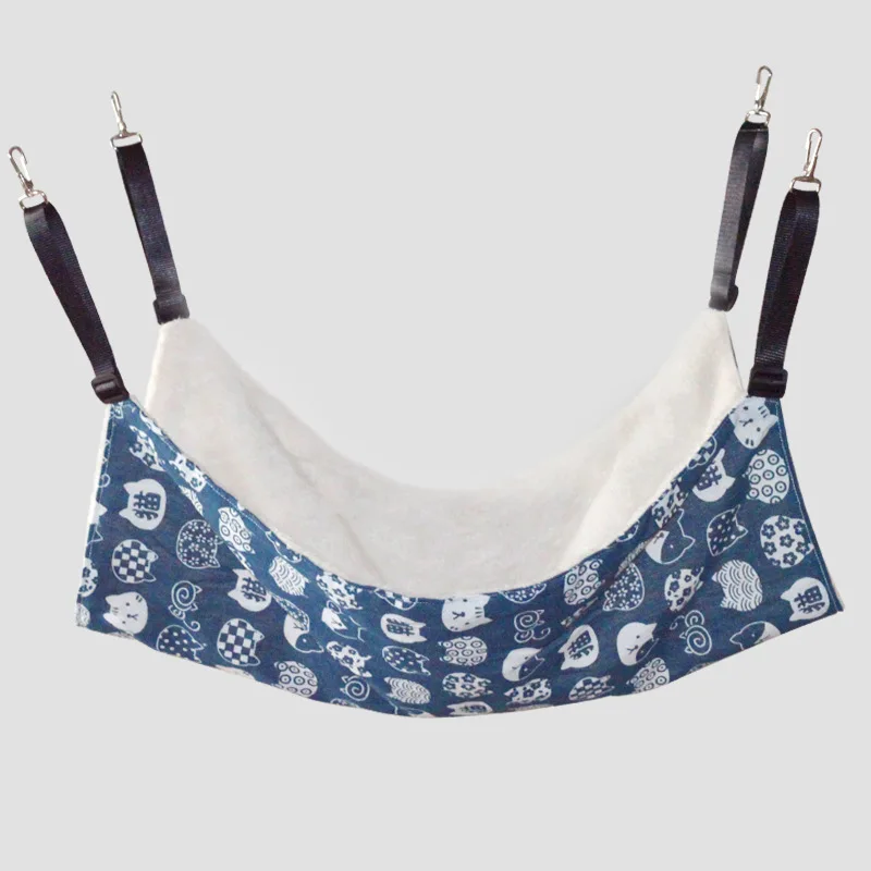 Pet Supplies Spring/Summer Canvas Cat Cage Hammock Fleece-Lined Hanging Adjustable Length Bed 1005011929081116