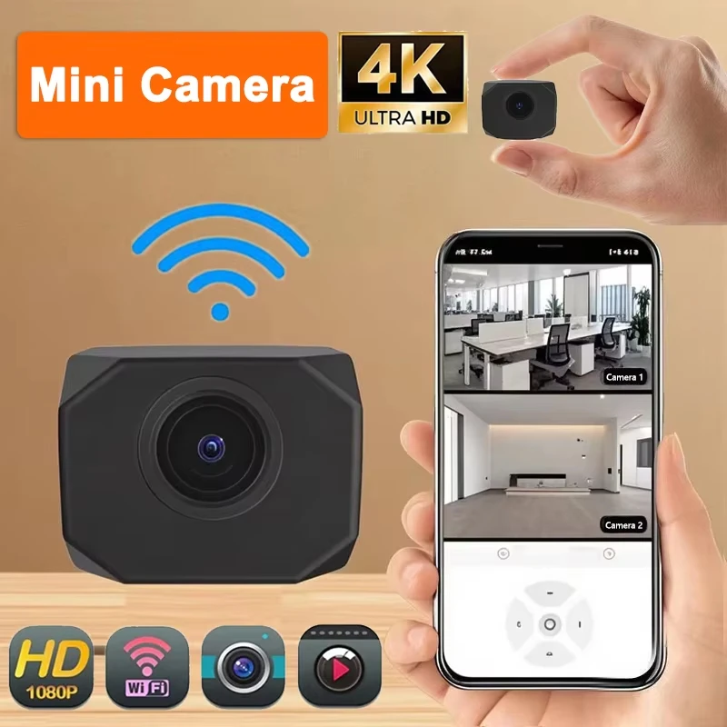 4K 1080P HD Mini Wifi Camera AP Hotspot Remote Monitor Portable Small Camcorder Home Security 1005011929943207