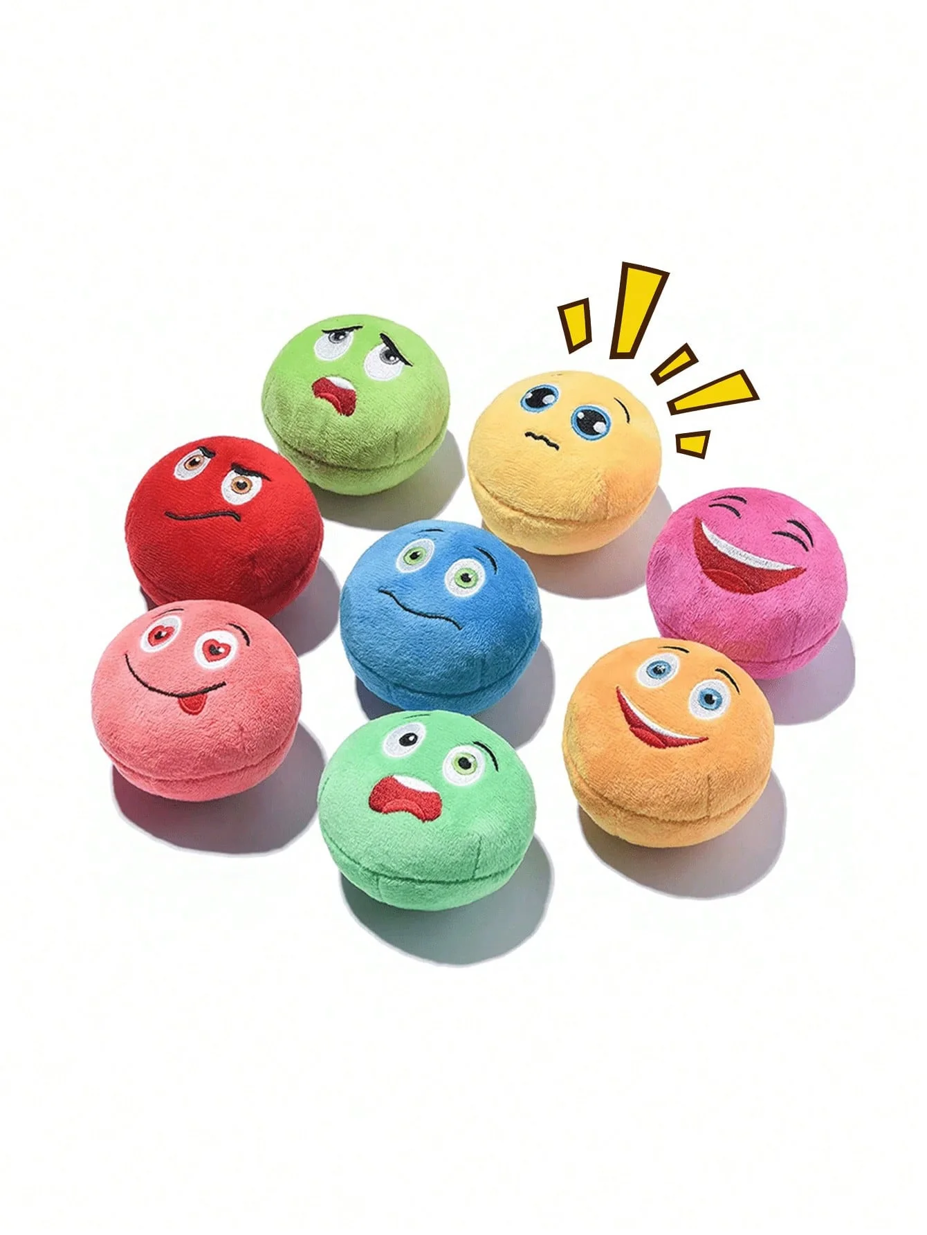 1/2 Squeaking Dog Toy, Soft Filled Plush Ball with Sound Generator, Interactive Food Picking Game 1005011934597340