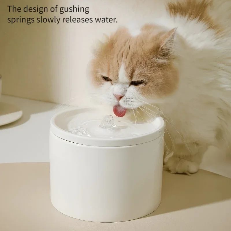 Cat Automatic Water Dispenser Flow Silent Cycle Filter Ceramic Water Feeder 1005011936535846