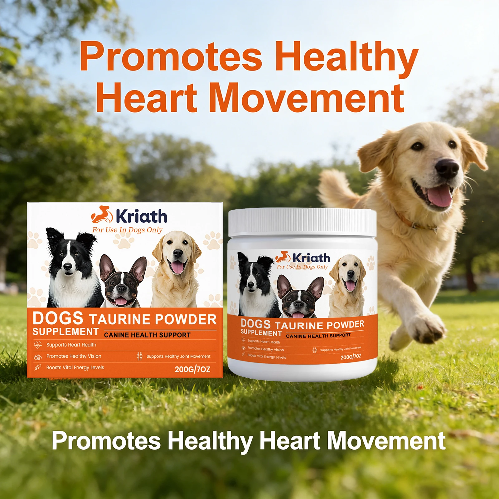 Dogs Taurine Powder Support Heart Health Boosts Vital Energy Levels Maintain Healthy Joint Movement 1005011937437949