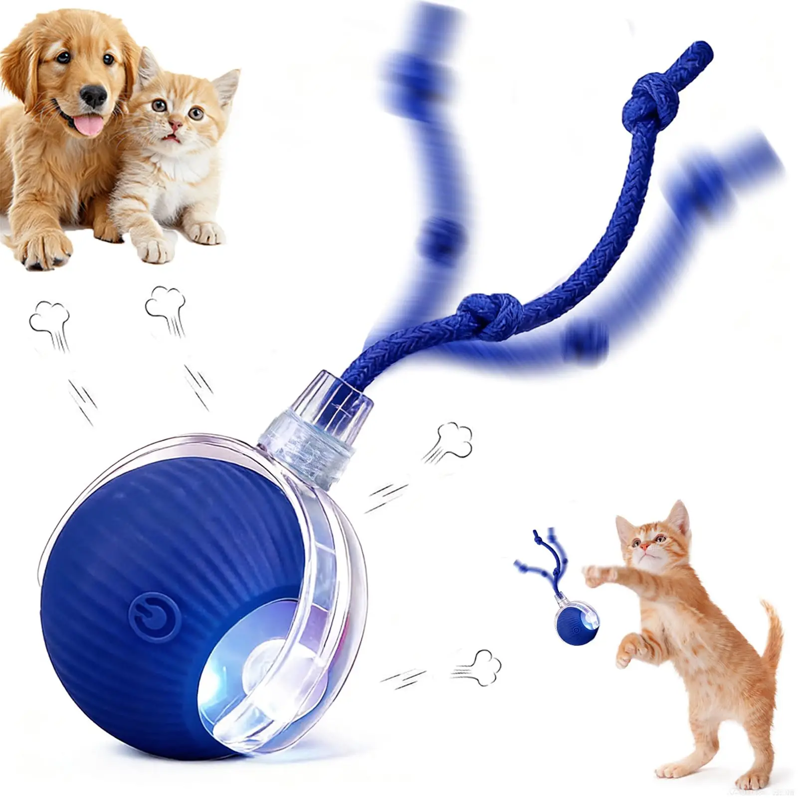 Interactive Dog & Cat Electric Active Toys, Smart Rolling Ball for Dogs & Cats 1005011938357136