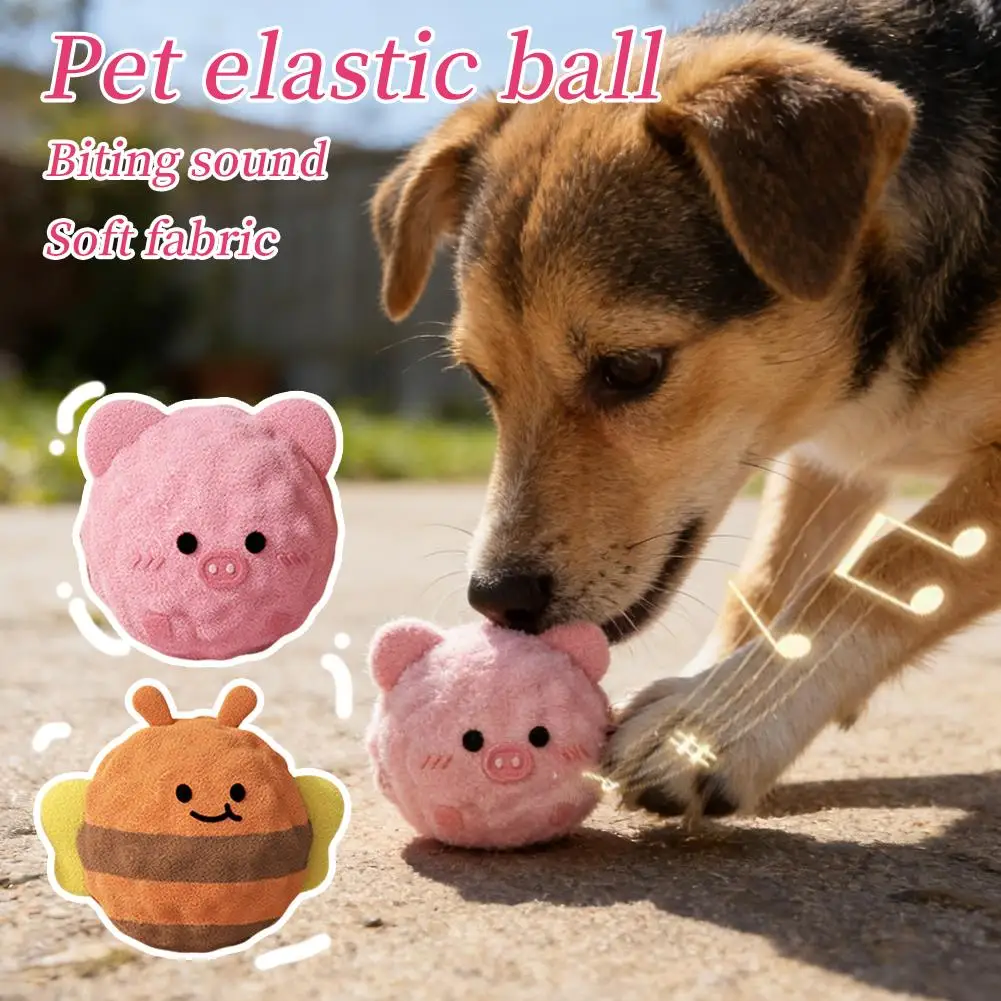 Interactive Plush Dog Toy Spiky Squeaky Ball Chew for Small Medium Large Dogs Soft Durable Fabric 1005011938787283
