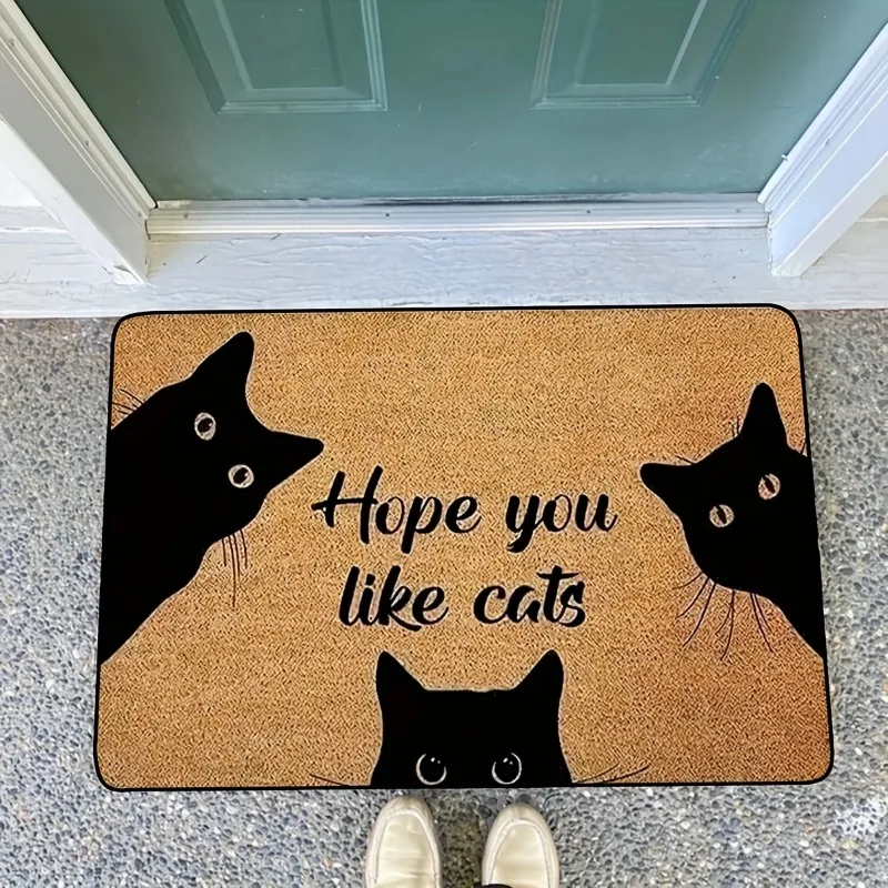 Welcome Cute Cat Like Cats Home Doormat Carpet Mat Soft Area Rug Entryway Home Decoration Floor Mat 1005011939160397