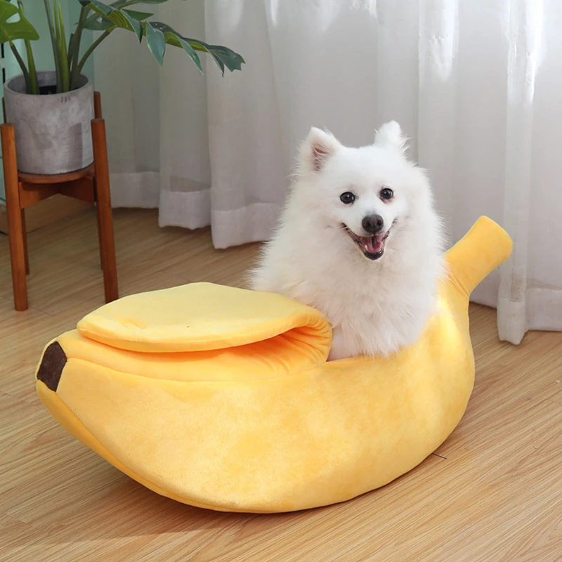 Banana Cat Bed House Funny Cute Cozy Cat Mat Beds Warm Durable Portable Pet Basket Kennel Dog 1005011939295578