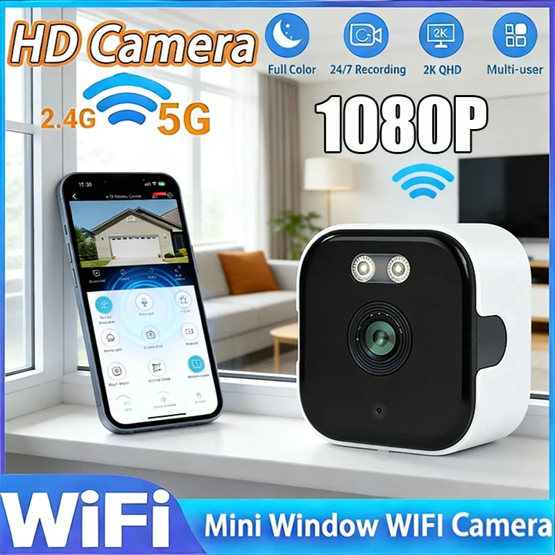 1080P WiFi Window Mount Security Camera Remote View Camera Mini Indoor Home Surveillance Night 1005011939808671