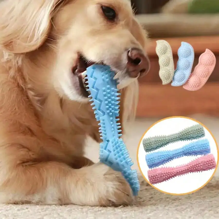Dog Teething Toy Chew Stick Bite Resistant Fun Leak Proof Food Toy Pet Teether Cleaner Stick 1005011941058615