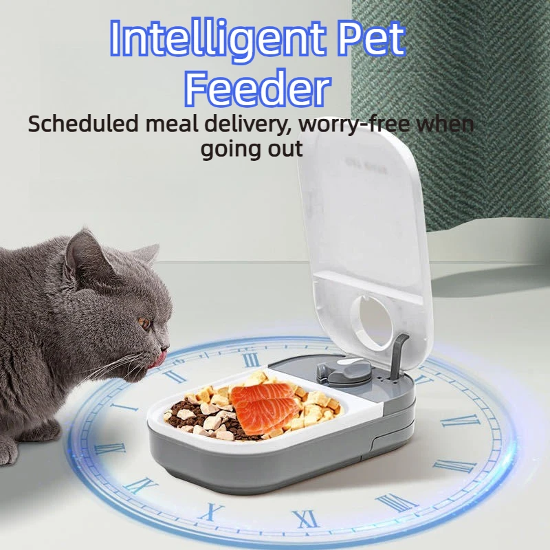 Intelligent Pet Feeder Timed Quantitative Cat Food Feeding Device Dog Food Dispenser Automatic (2.5L) 1005011942052100