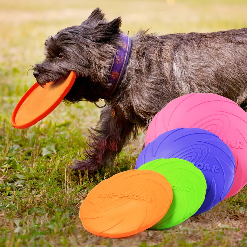Pet Toy Durable TPR Soft Rubber Dog Toys Flying Disc Fashion Multicolor Resistant Chew Toys Puppy 1005011942804916