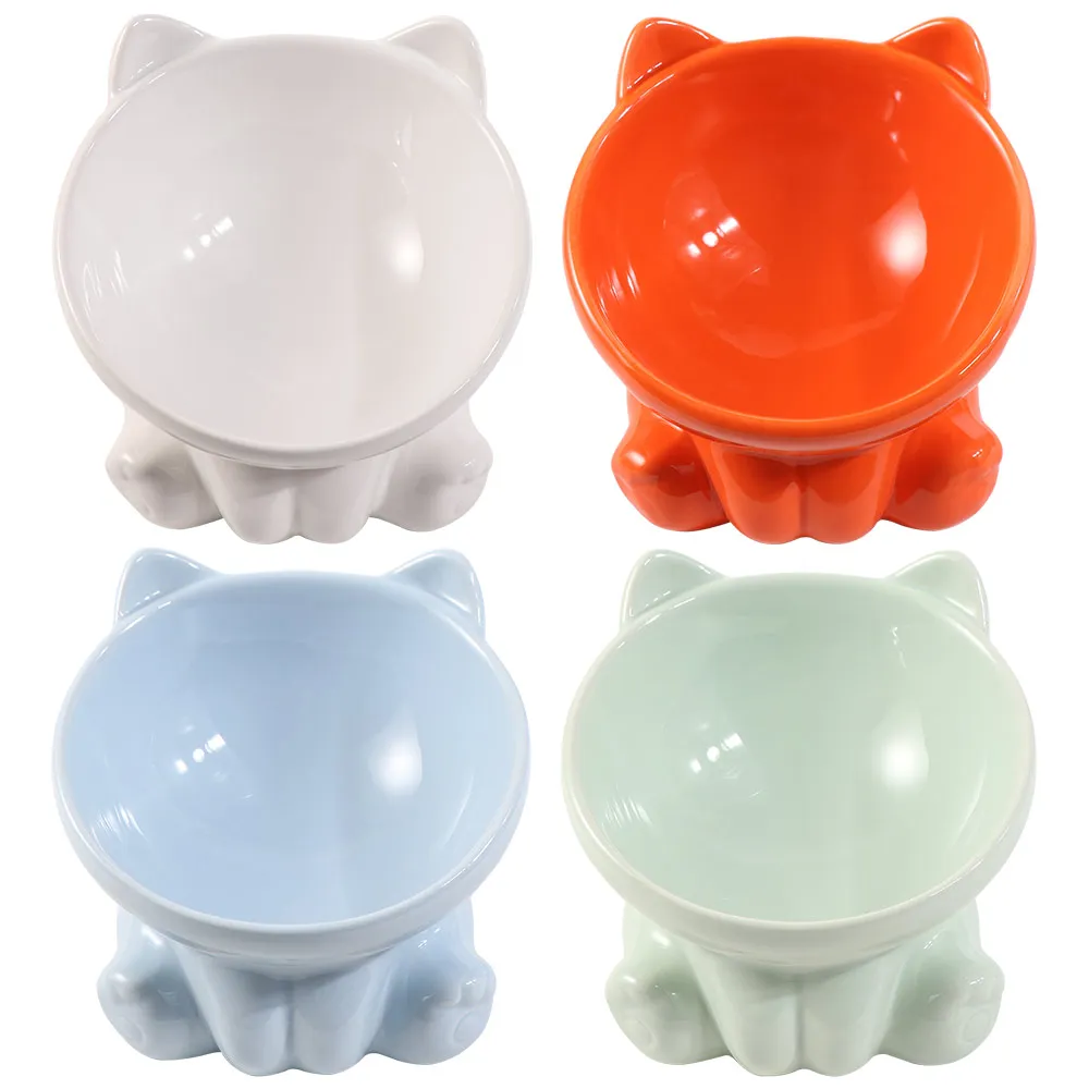Cervical Puppy Kitten Cat Feeder Supplies for Dogs Cats Pet Feeding Bowl Pet Supplies Cat Food Bowl 1005011945215260