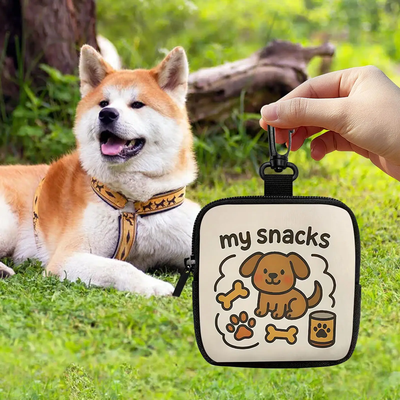 1pcs Dog Treat Training Pouch Portable Pet Snack Bag with Waist Belt Clip Zipper Closure Hands Free 1005011945563588