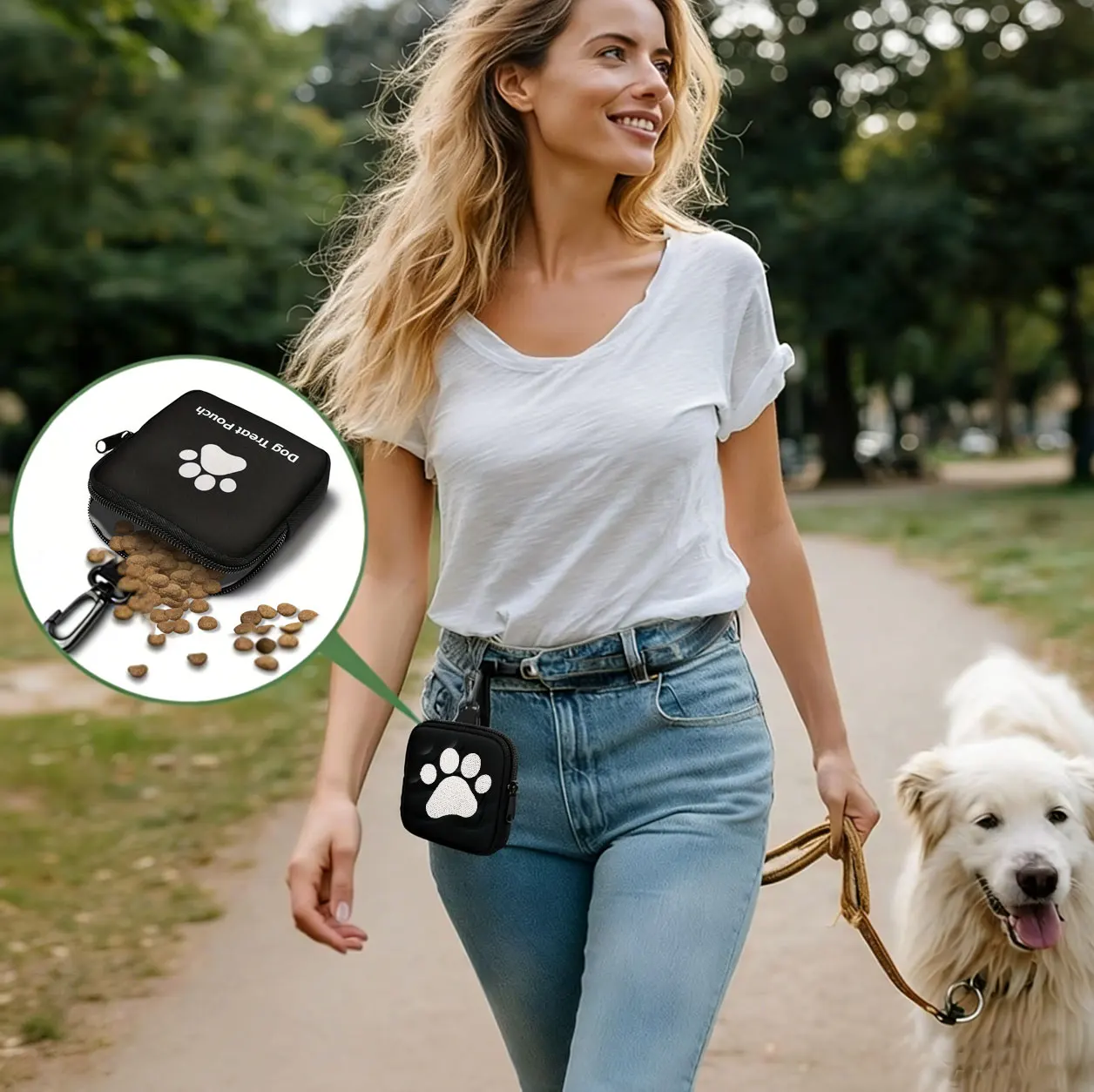 Dog Treat Pouch Portable Pet Training Snack Bag with Clip Waterproof Food Storage for Outdoor 1005011947378018