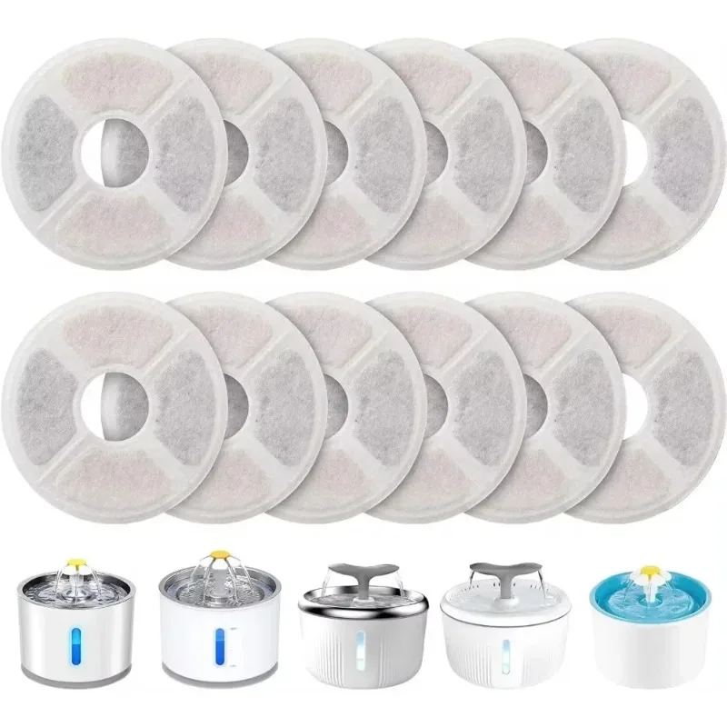 12pcs Fountain Dispenser Feeders Replacement Filter for Cat Dog Water Drinking Fountain Activated 1005011947488232