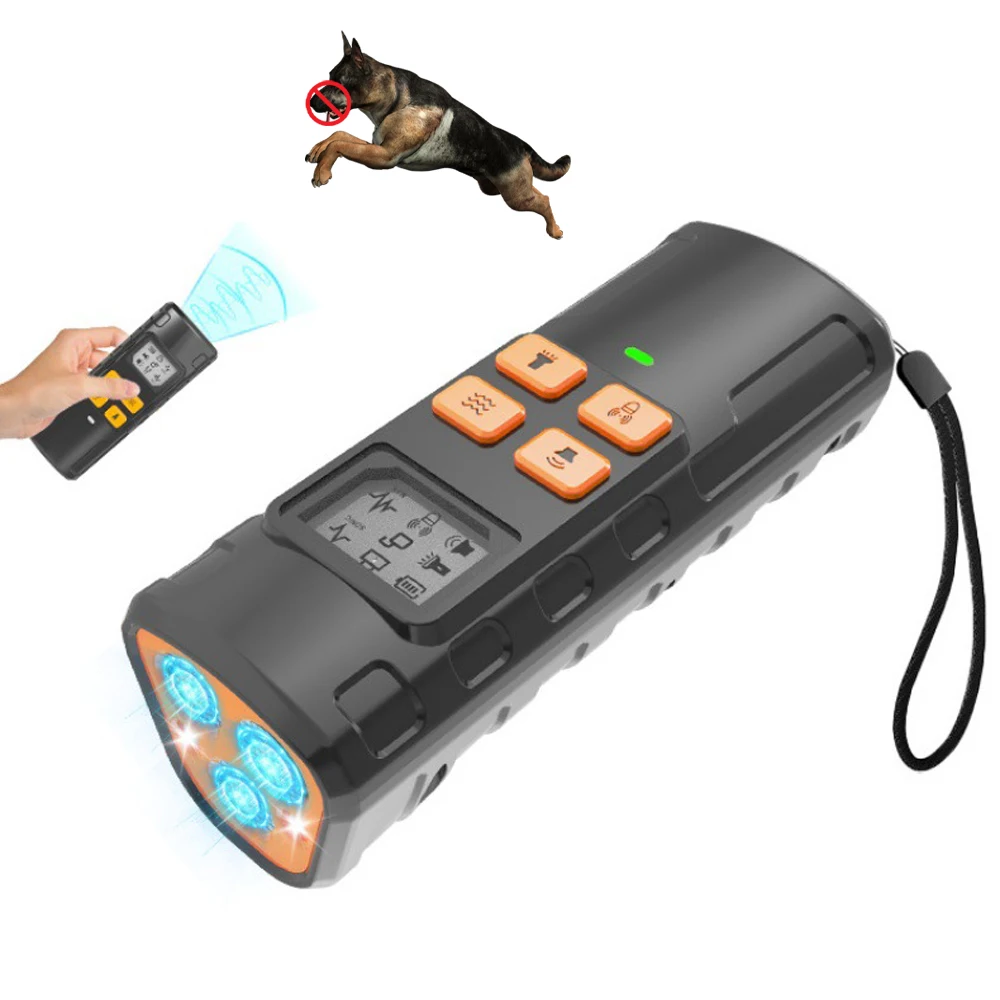 Digital Display Frequency Pet Training Device Multifunctional Three Head Ultrasonic Anti Barking 1005011948082996