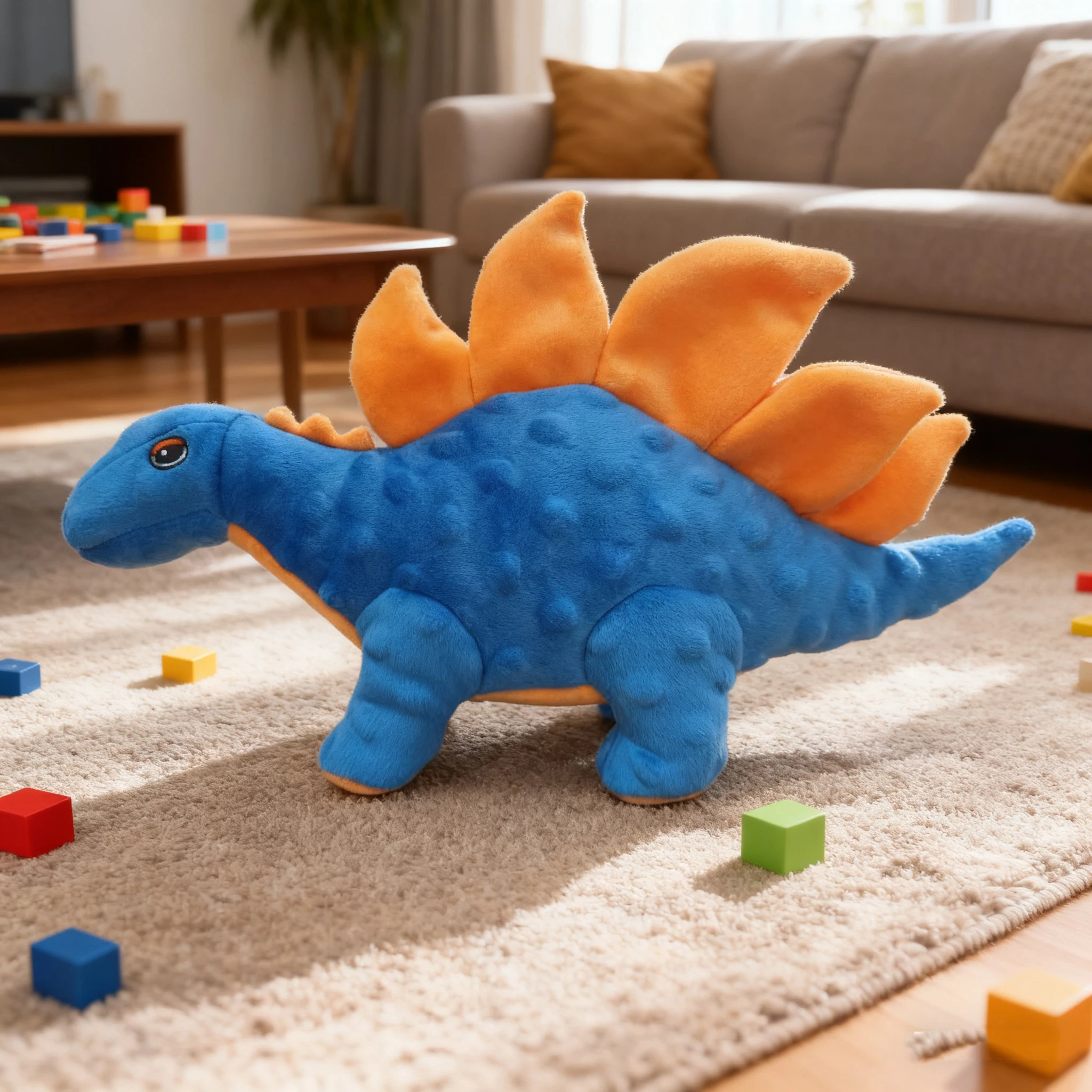 Stegosaurus Squeaky Plush Dog Toy, Tough Chew Resistant Interactive Pet Toy for All Breeds 1005011949976619