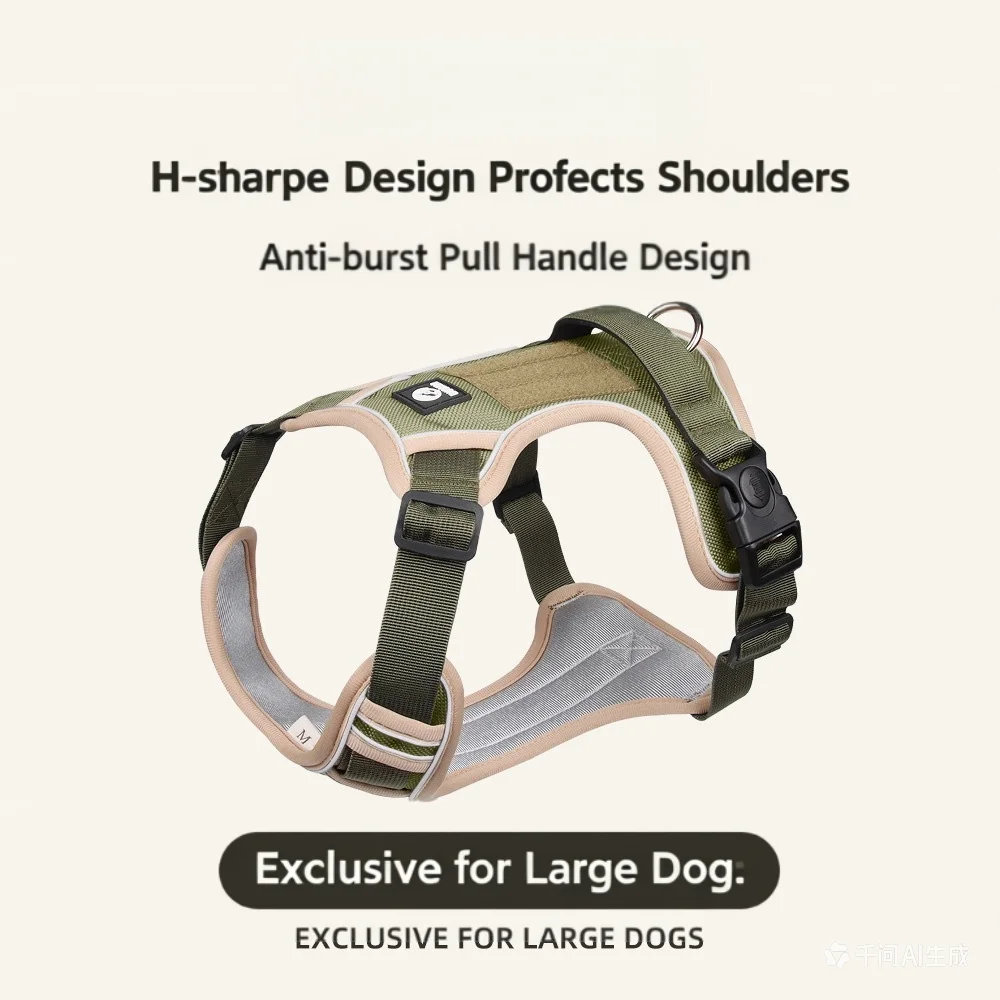 Dog Leash Anti-Escape Chest Harness for Large Dogs, Anti-Pull Harness for Pets 1005011951989537