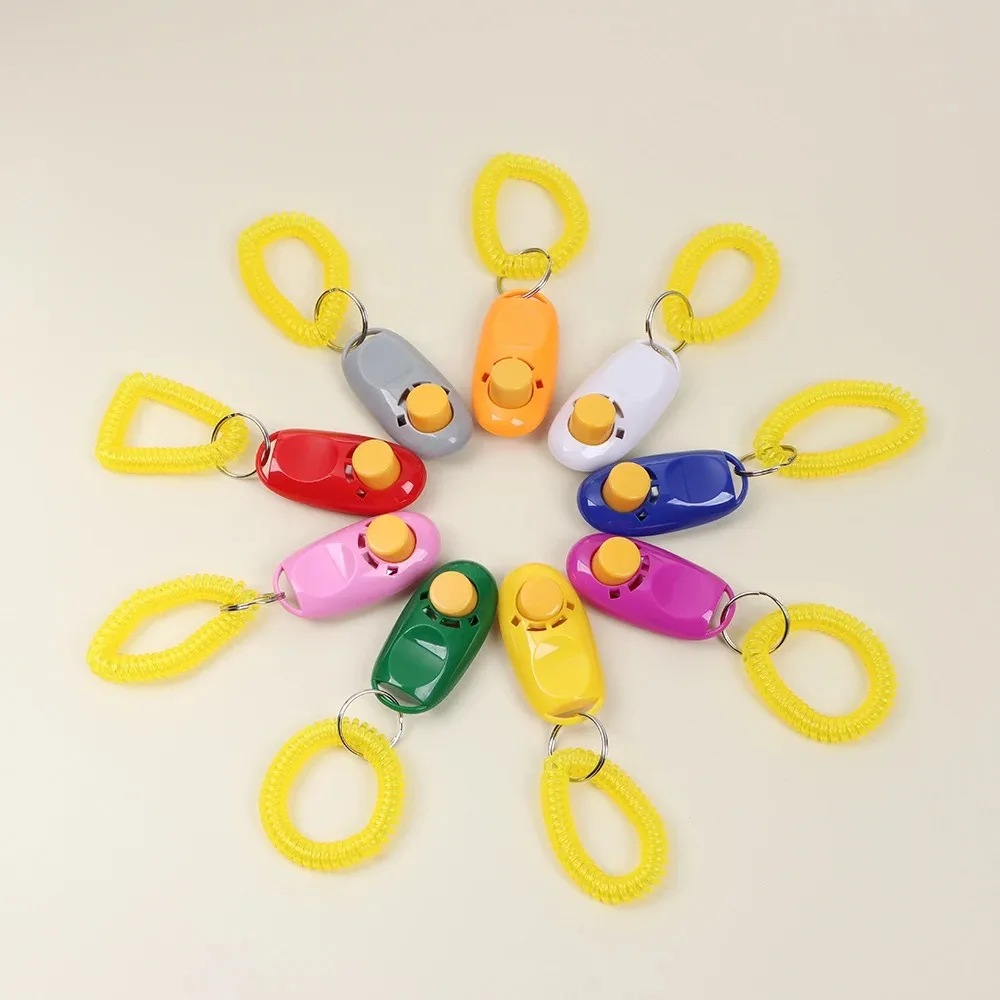 New Pet Dog Cat Training Clicker Plastic Aid Adjustable Wrist Strap for Pet Training Sound Key 1005011955367278