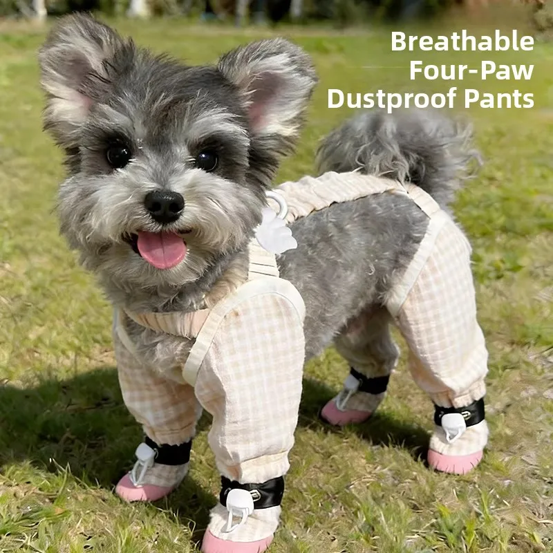Dog Clothes Outdoor Four-Legged Dirty Proof Pants Pet Dustproof Leggings Teddy Bichon Small Dogs 1005011958369402