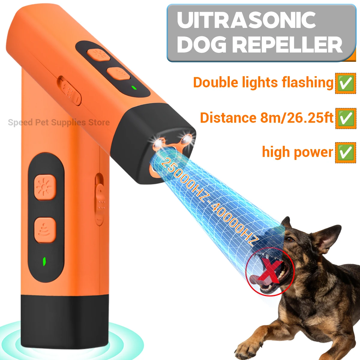 Ultrasonic Stray Dog Repellent Pet Dog Training Device Rechargeable Anti Barking 1005011959023222